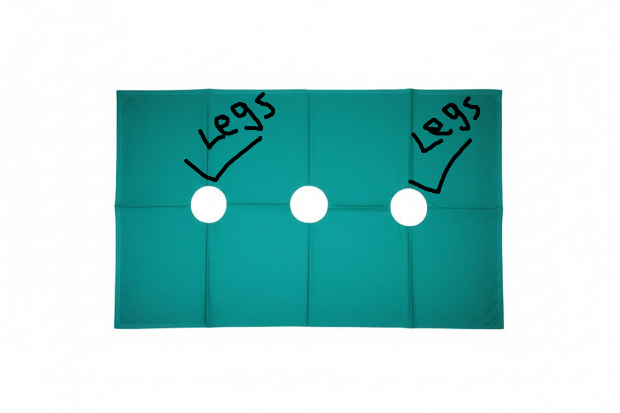 VISCO LITHOTOMY TRIPLE HOLE SHEET