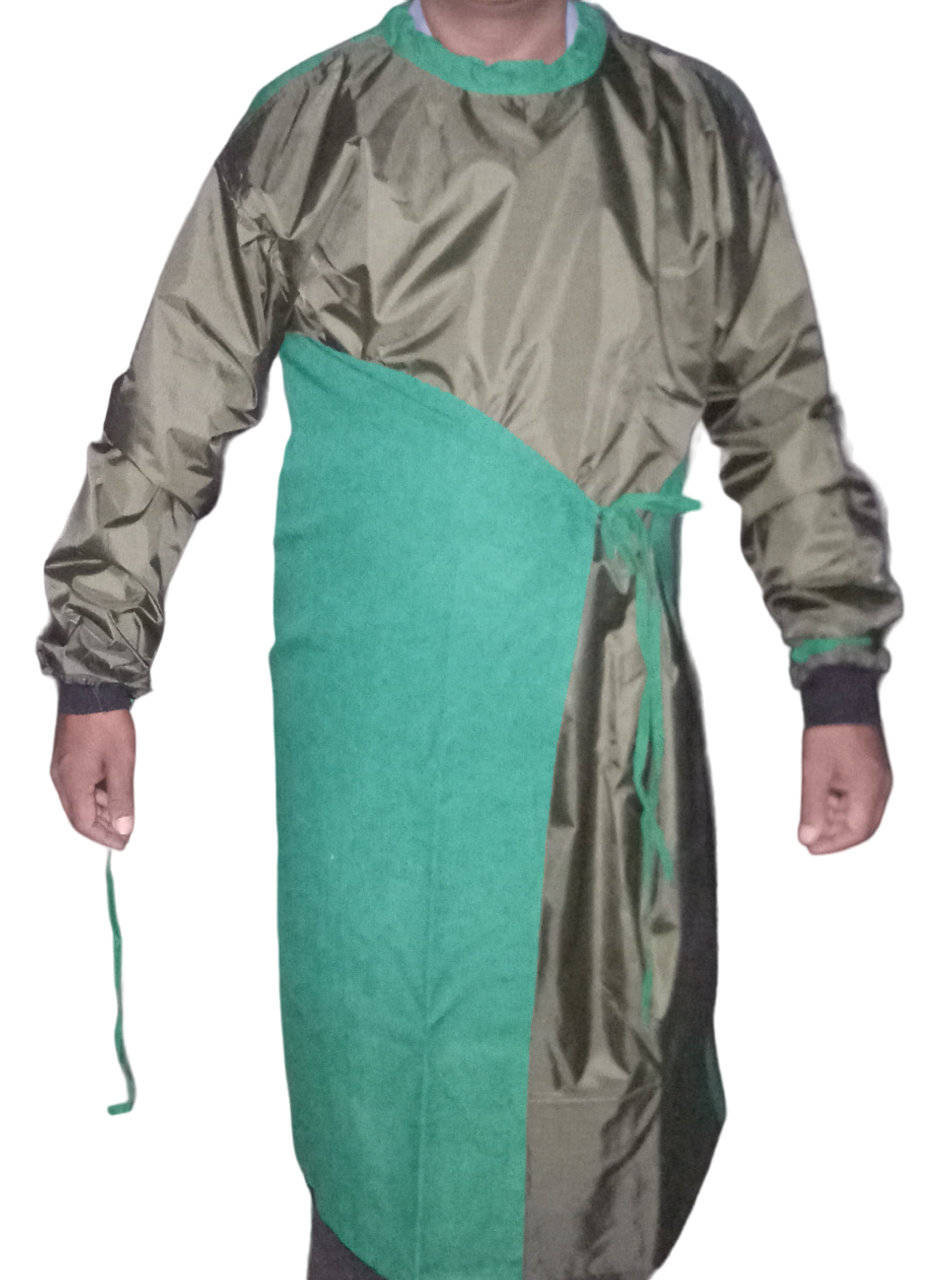 ACS COTTON IMPERVIOUS DOUBLE FLAP GOWN