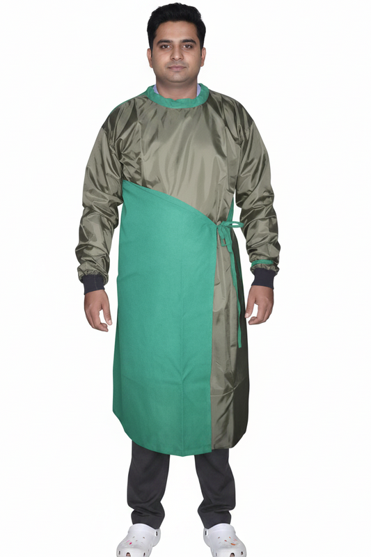 ACS COTTON IMPERVIOUS DOUBLE FLAP GOWN