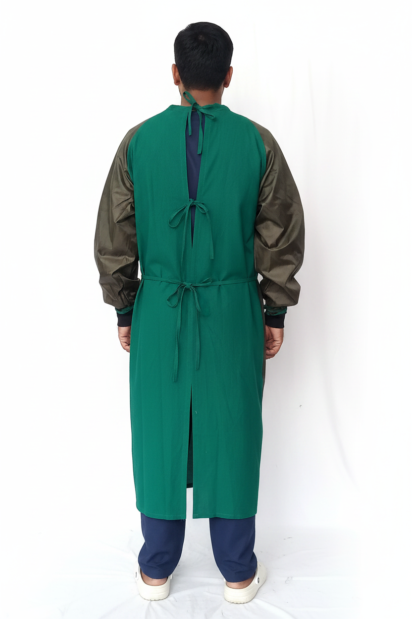ACS COTTON IMPERVIOUS SURGICAL GOWN SINGLE FLAP