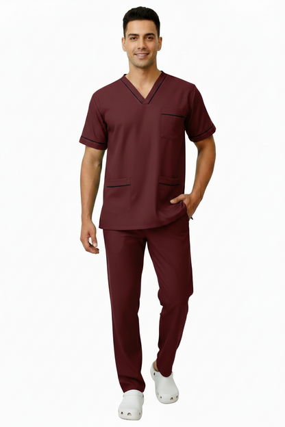 UNISEX V-PIPING PATTERN