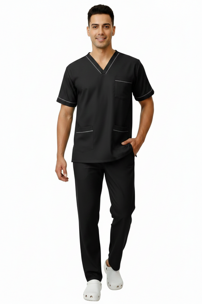 UNISEX V-PIPING PATTERN