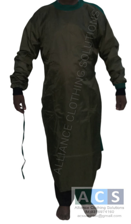 ACS COTTON IMPERVIOUS SURGICAL GOWN SINGLE FLAP