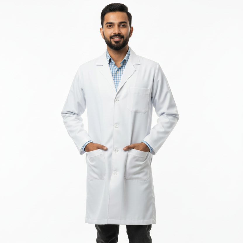 VISCO LAB COAT KNEE LENGTH