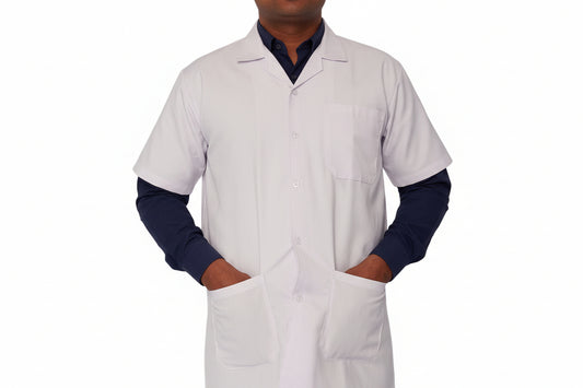 VISCO LAB COAT HALF SLEEVES