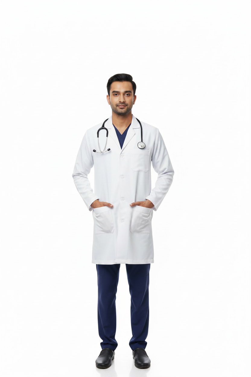 VISCO LAB COAT KNEE LENGTH