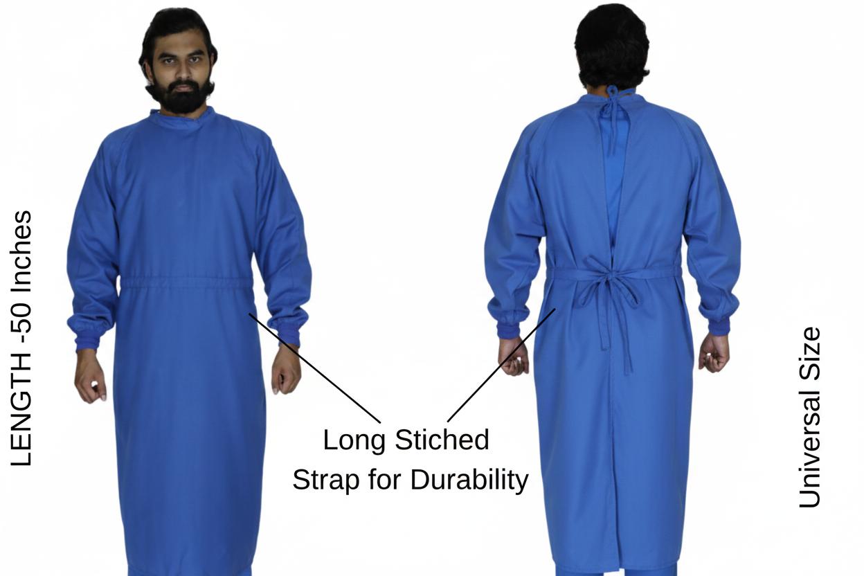 VISCO SURGICAL GOWN SINGLE FLAP