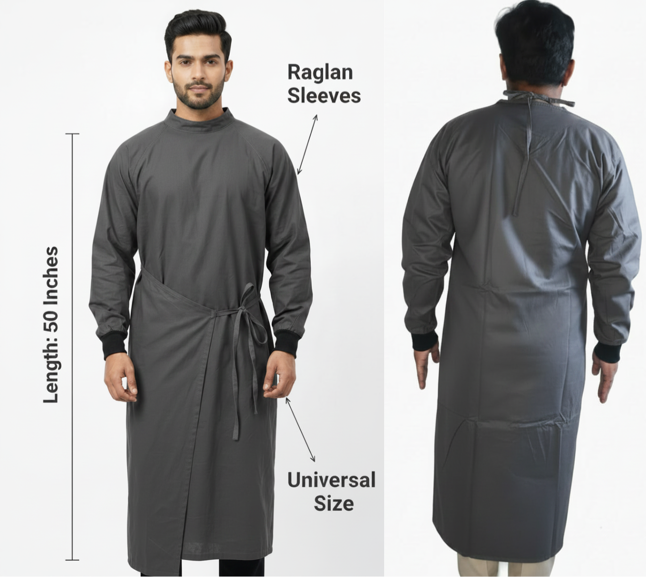 VISCO SURGICAL GOWN DOUBLE FLAP
