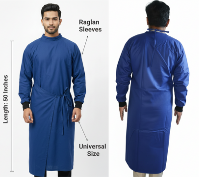 VISCO SURGICAL GOWN DOUBLE FLAP