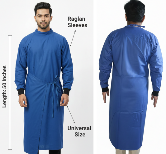 VISCO SURGICAL GOWN DOUBLE FLAP