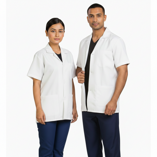 VISCO LAB COAT HALF SLEEVES