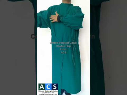 ACS COTTON SURGICAL GOWN DOUBLE FLAP