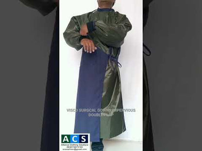 VISCO IMPERVIOUS SURGICAL GOWN DOUBLE FLAP