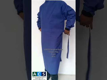 VISCO SURGICAL GOWN SINGLE FLAP